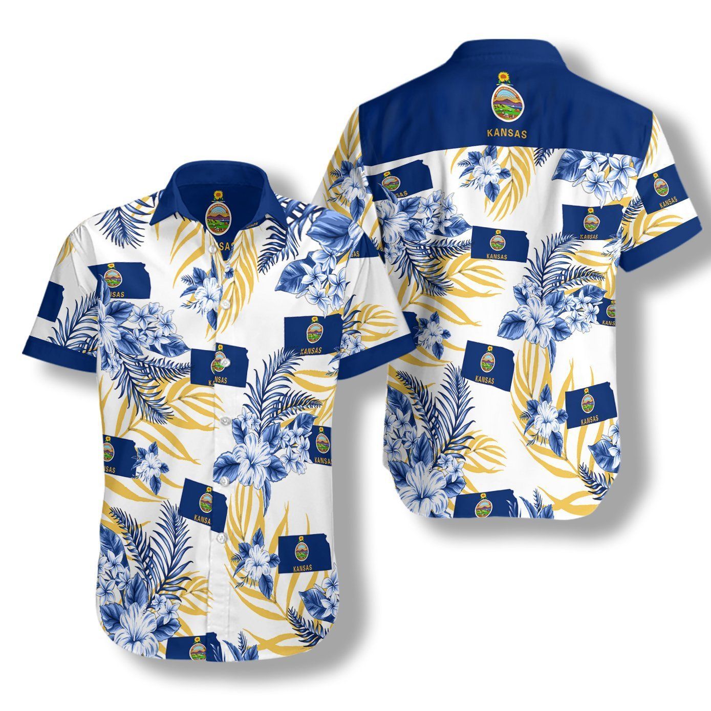 Kansas Proud Ez05 0907 Hawaiian Aloha Shirt Hawaiian Beach