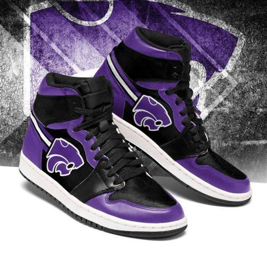 Kansas State Wildcats NCAA Fashion The best Sneakers Basketball Shoes Leather High Top Air Jordan Sneaker, Air Jordan Hightop