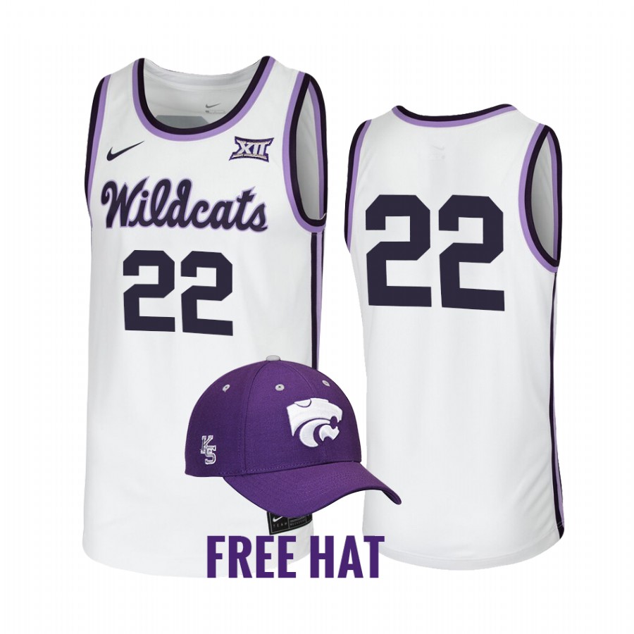 Kansas State Wildcats White Jersey 2022 Retro Free Hat