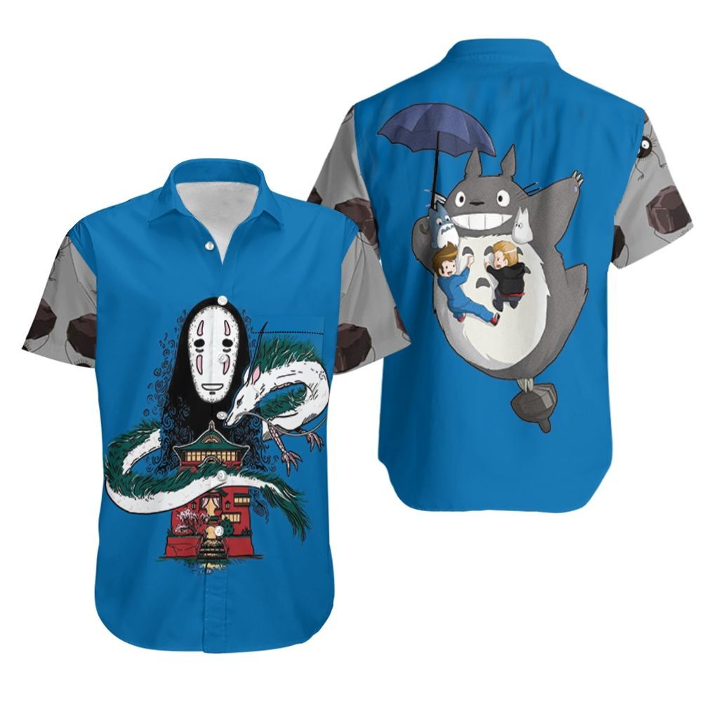 Kaonashi Haku Jiufen Village For Spirited Away Studio Ghibli Fan Hawaiian Shirt