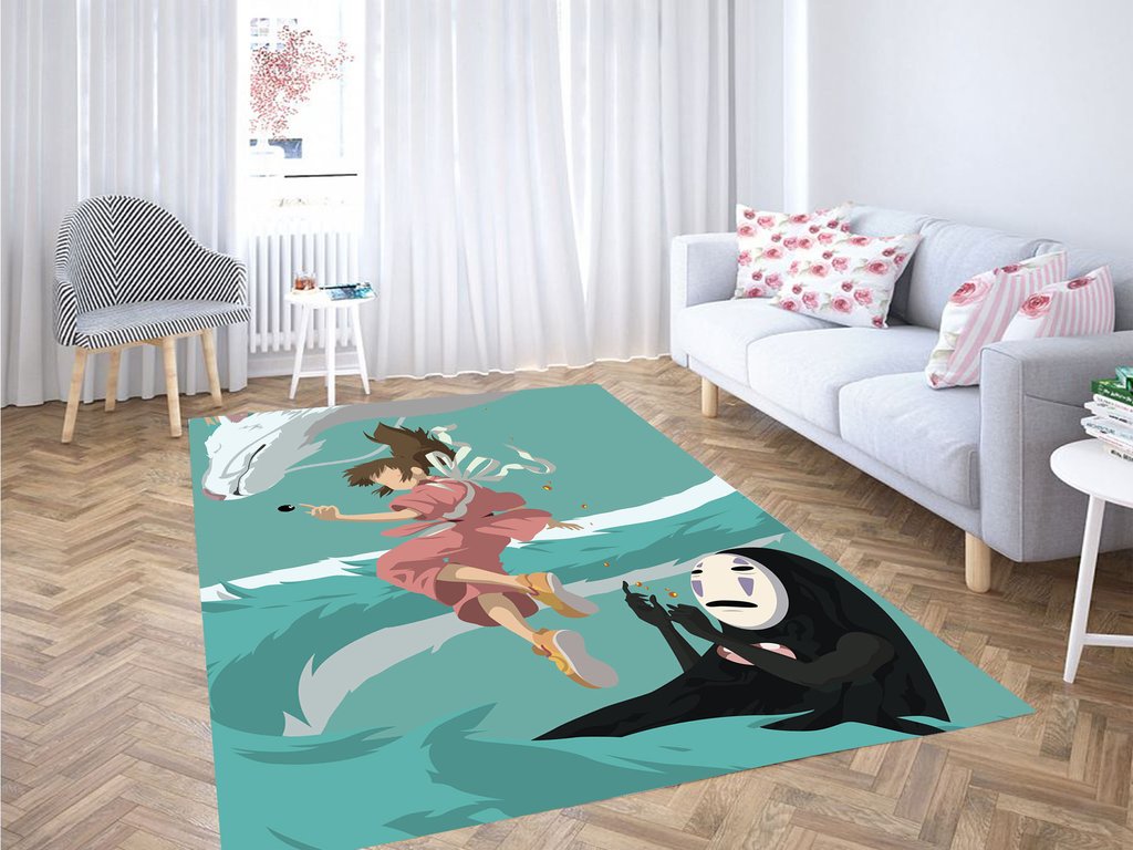 Kaonashi Sen And Haku Living Room Modern Carpet Rectangle Rug