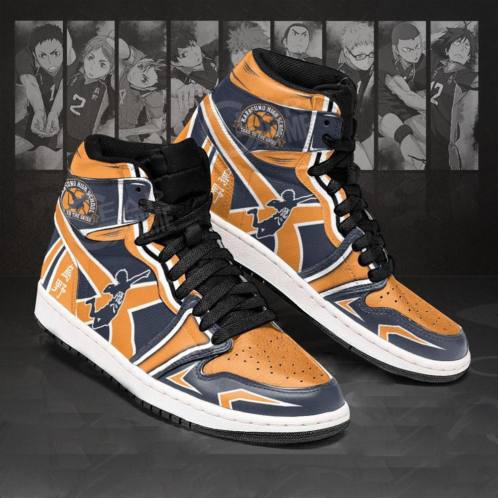 Karasuno High Haikyuu Anime High Top Air Jordan Sneaker, Air Jordan Hightop