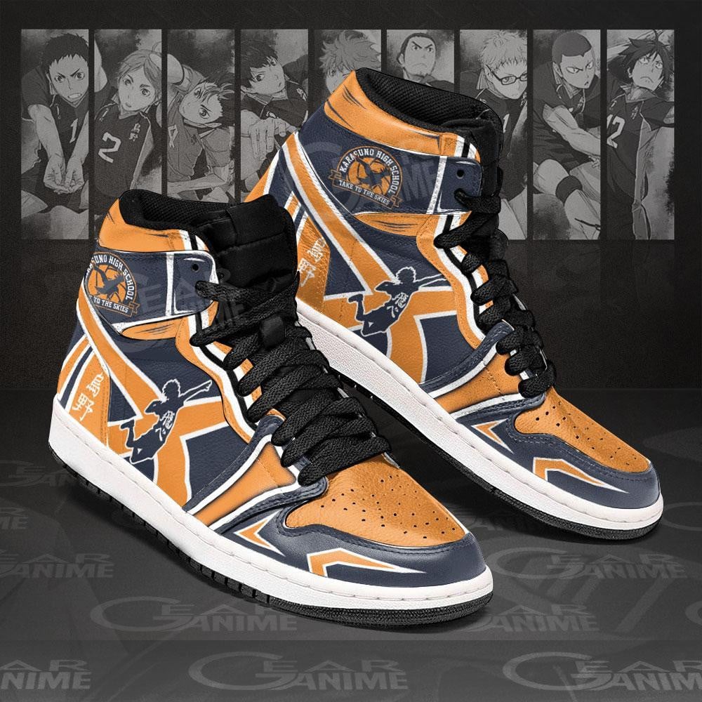 Karasuno High JD1s Sneakers Haikyuu Anime Shoes, Air Jordan Hightop