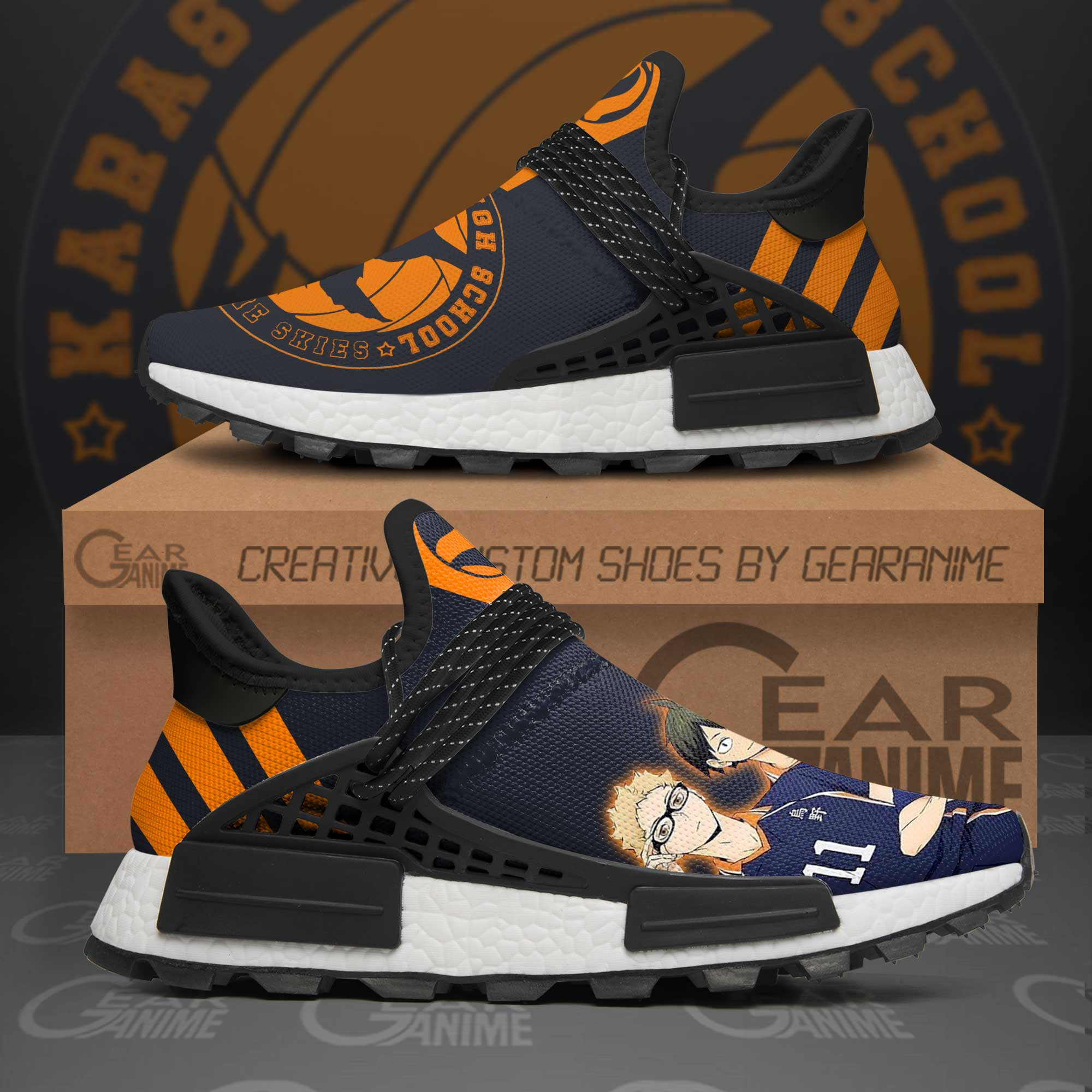 Karasuno High Shoes Haikyuu Anime Shoes, NMD Shoes