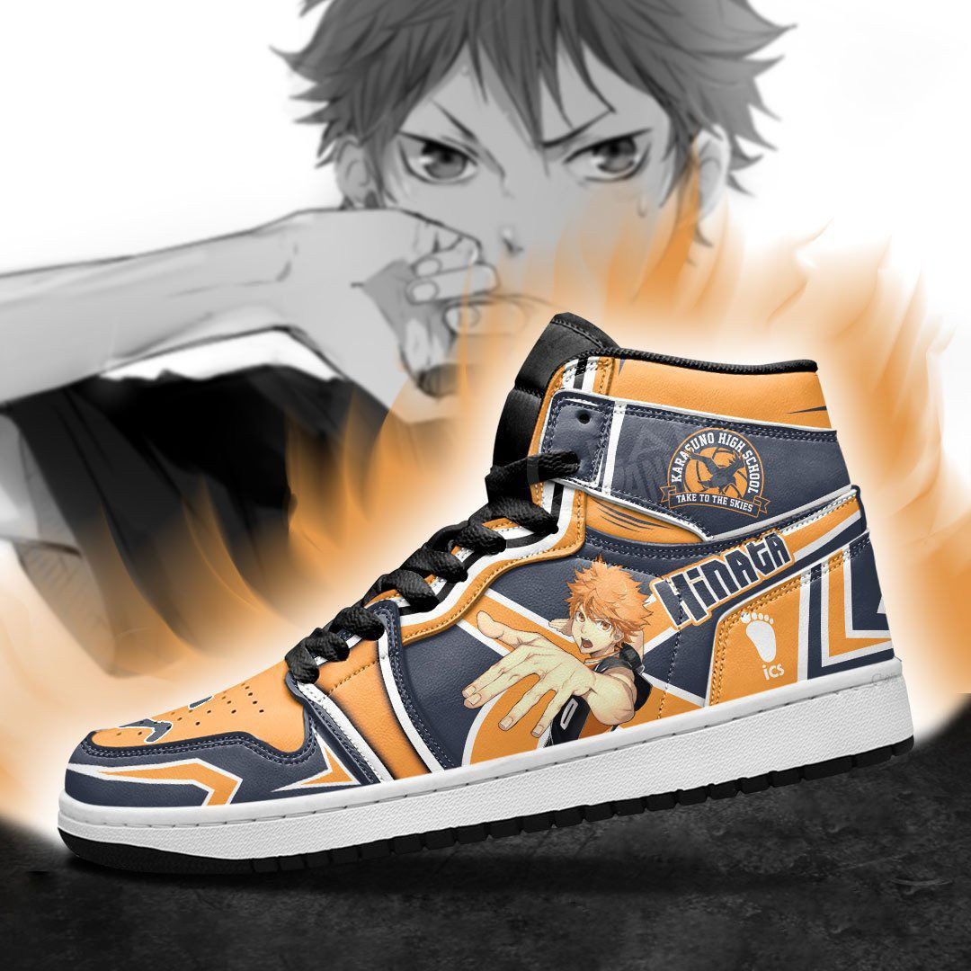 Karasuno Hinata Shoyo Haikyuu Anime 1 High Top Air Jordan Sneaker, Air Jordan Hightop