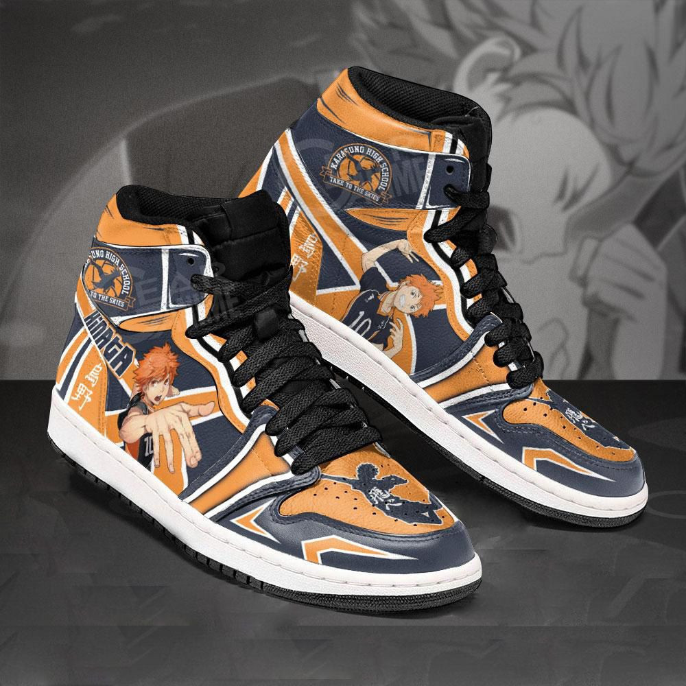 Karasuno Hinata Shoyo Haikyuu Anime 1 High Top Air Jordan Sneaker, Air Jordan Hightop