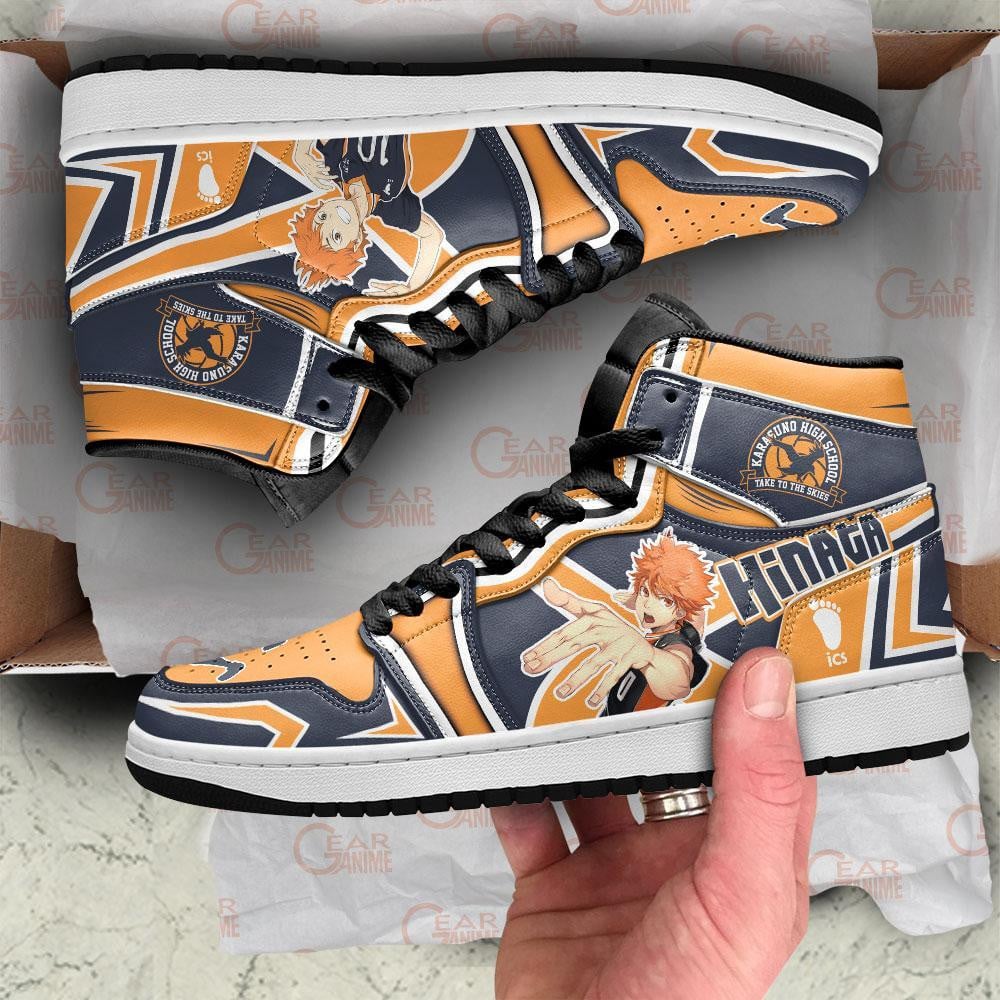 Karasuno Hinata Shoyo JD1s Sneakers Haikyuu Anime Shoes, Air Jordan Hightop