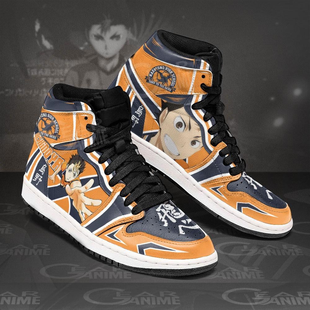 Karasuno Nishinoya Yuu JD1s Sneakers Haikyuu Anime Shoes, Air Jordan Hightop