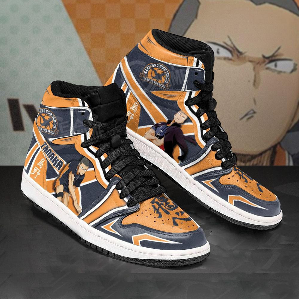Karasuno Ryunosuke Tanaka Haikyuu Anime 1 High Top Air Jordan Sneaker, Air Jordan Hightop