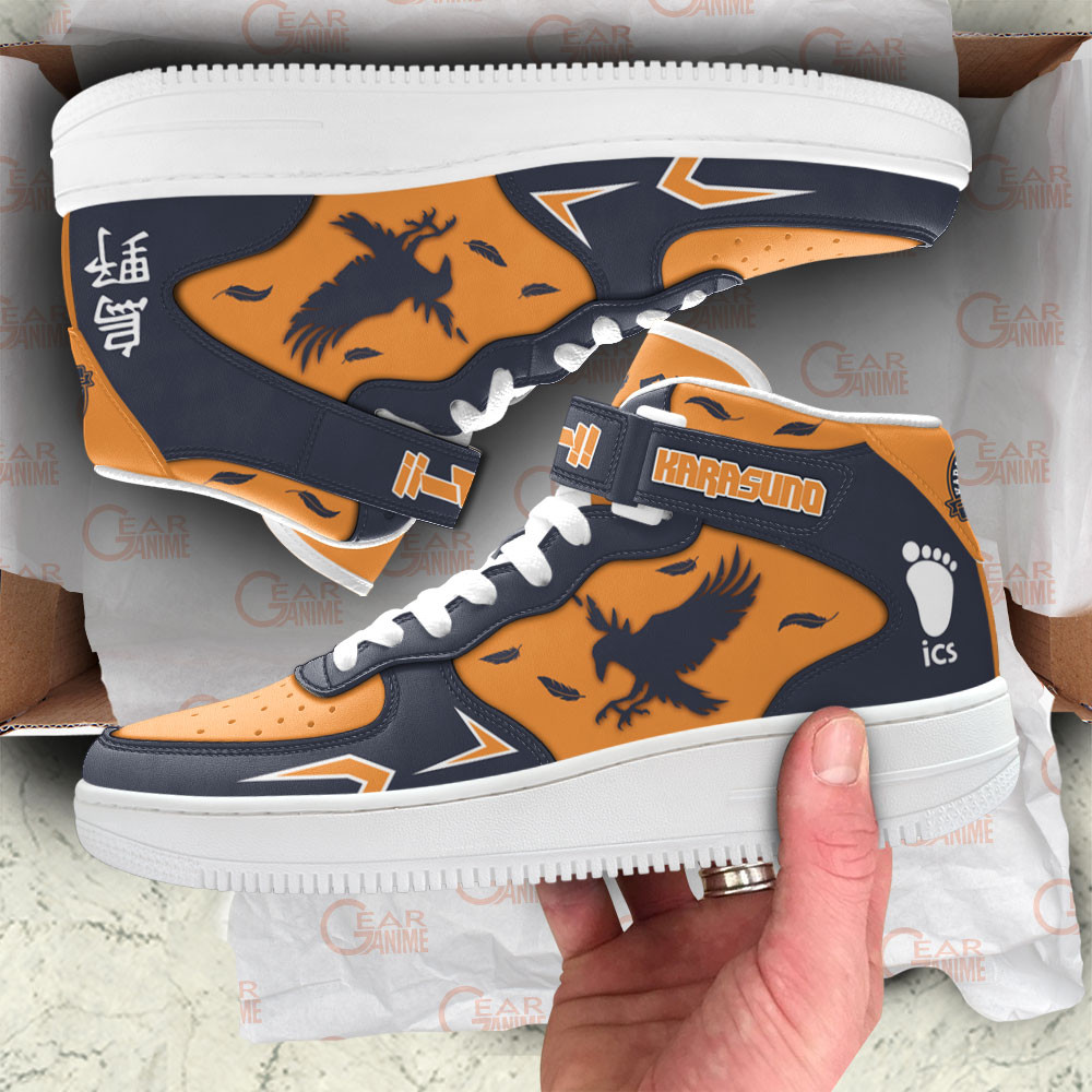Karasuno Sneakers Air Mid Custom Haikyuu Anime Shoes