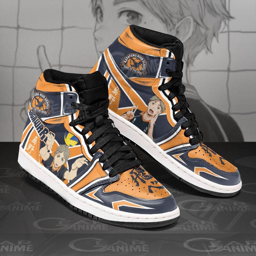 Karasuno Sugawara Koushi JD1s Sneakers Haikyuu Anime Shoes, Air Jordan Hightop