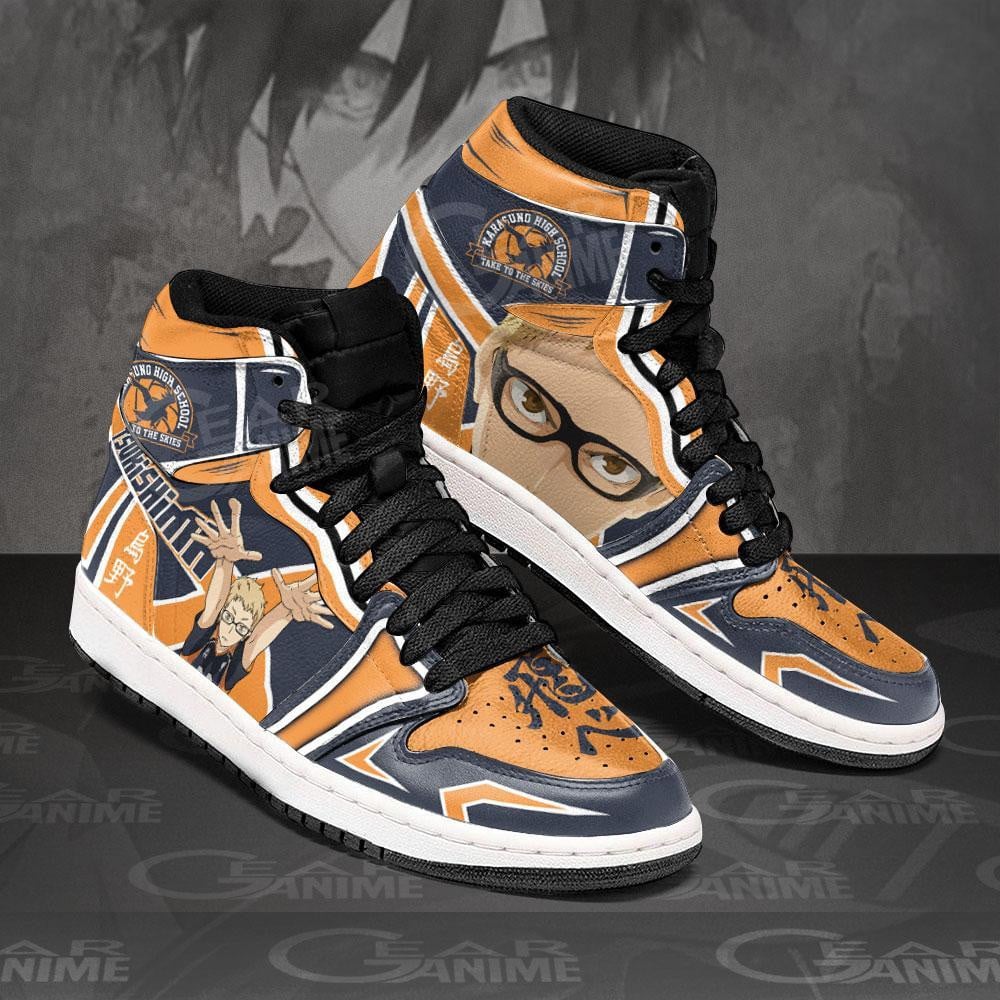 Karasuno Tsukishima Kei JD1s Sneakers Haikyuu Anime Shoes, Air Jordan Hightop