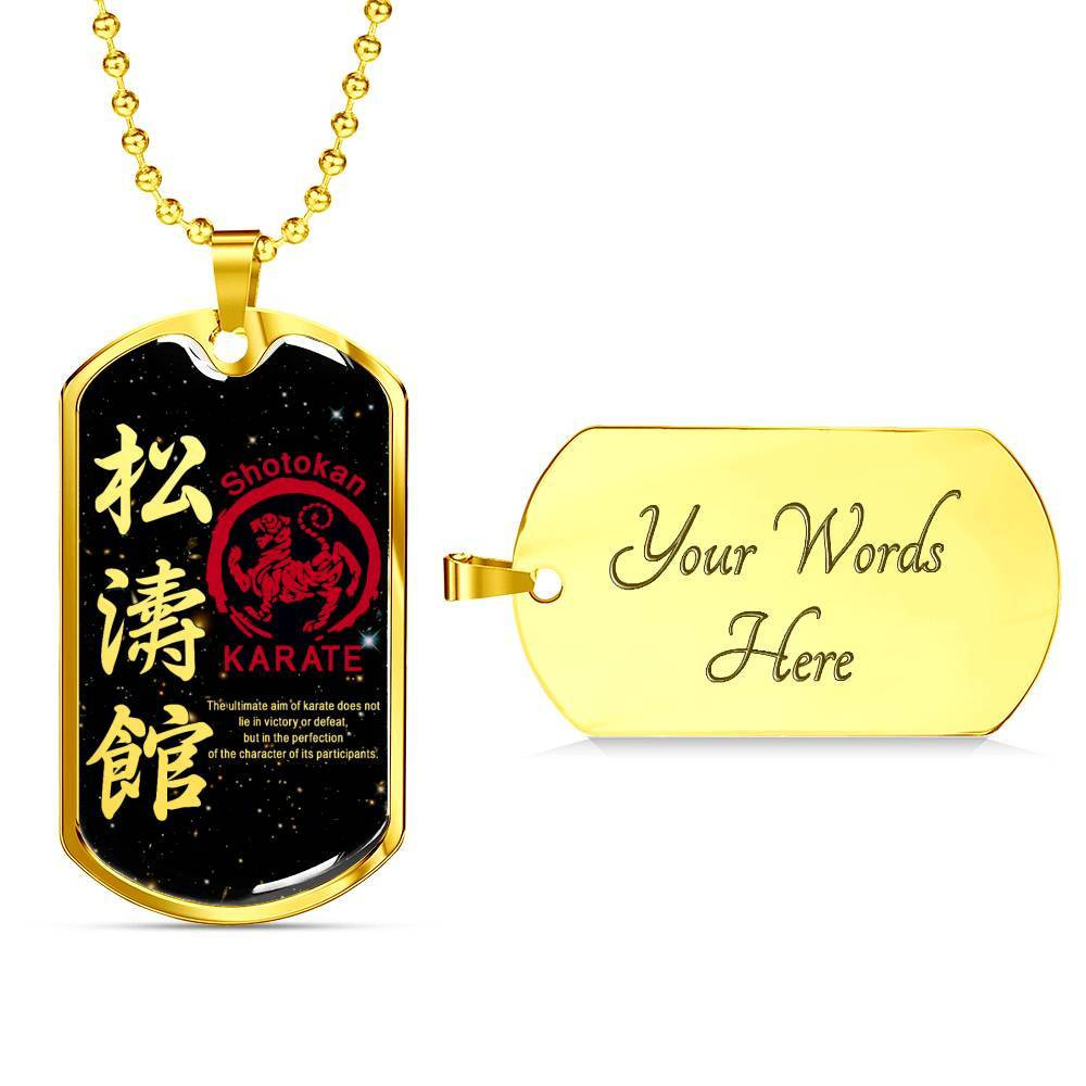 Karate – The Ultimate Aim Of Karate Does Not Lie In Victory Or Defeat – Shotokan Karate – Galaxy – Military Ball Chain