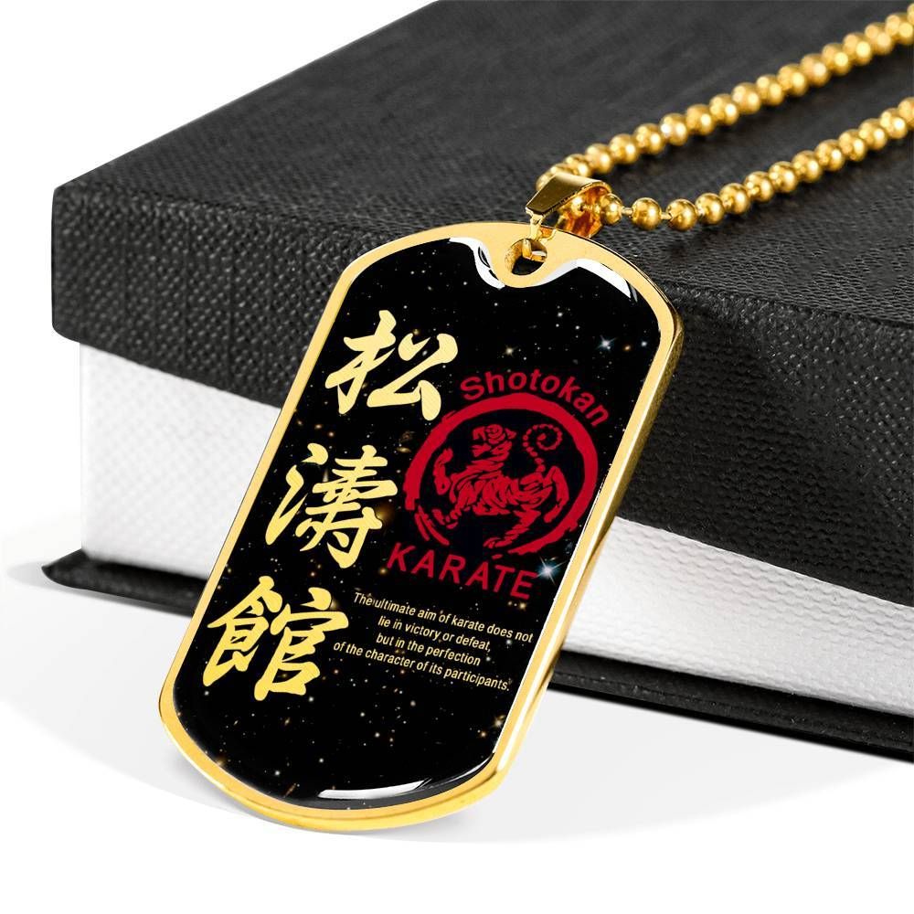 Karate – The Ultimate Aim Of Karate Does Not Lie In Victory Or Defeat – Shotokan Karate – Galaxy – Military Ball Chain