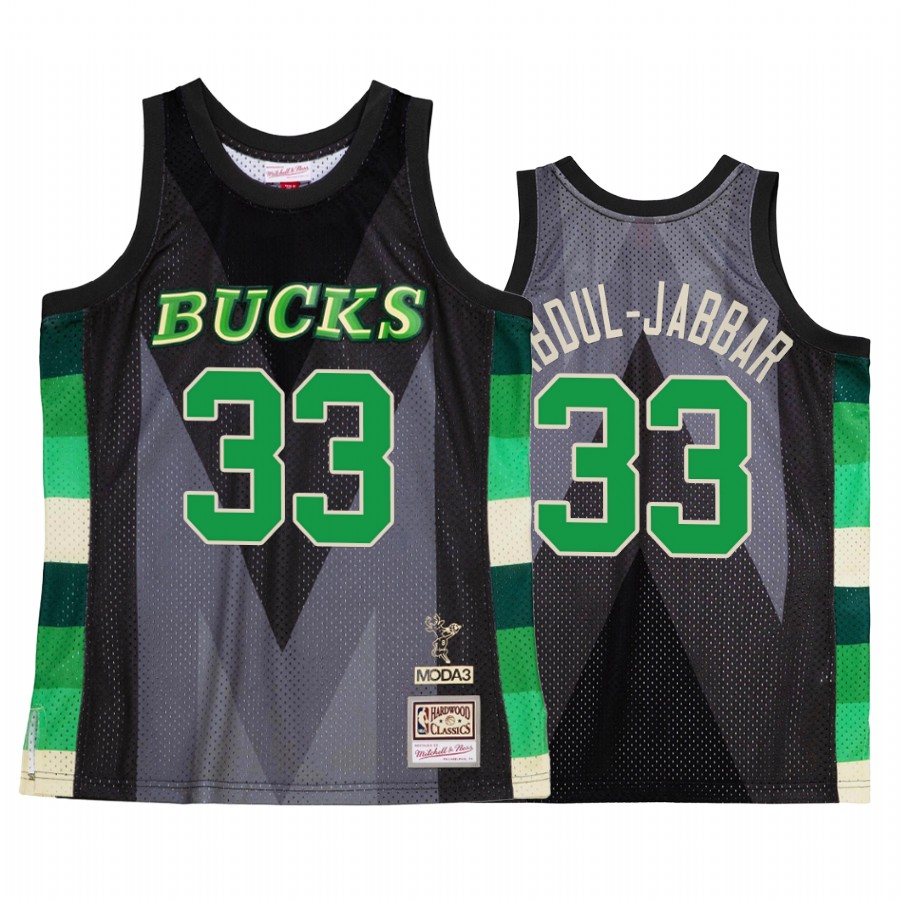 Kareem Abdul-Jabbar #33 Milwaukee Bucks My Town Moda 3 Jersey Black