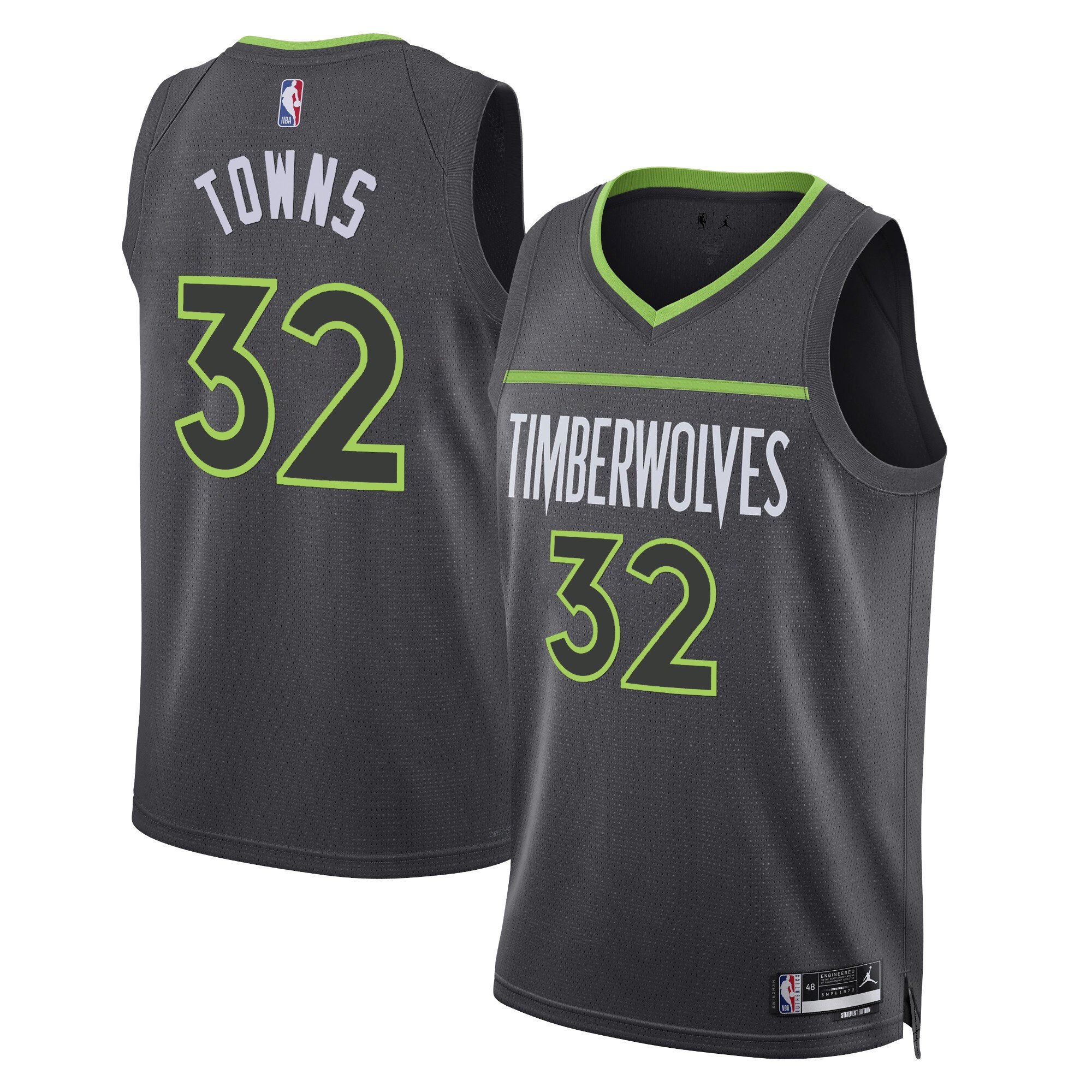Karl-Anthony Towns Men's Minnesota Timberwolves Swingman Statement Jersey - All Stitched