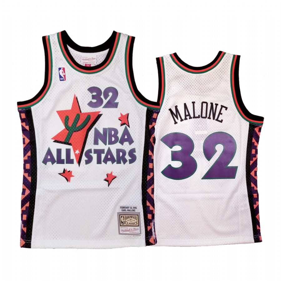 Karl Malone #32 1995 All-Stars White Western Conference Jersey
