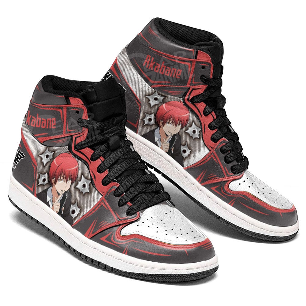 Karma Akabane JD1s Sneakers Assassination Classroom Anime Shoes, Air Jordan Hightop