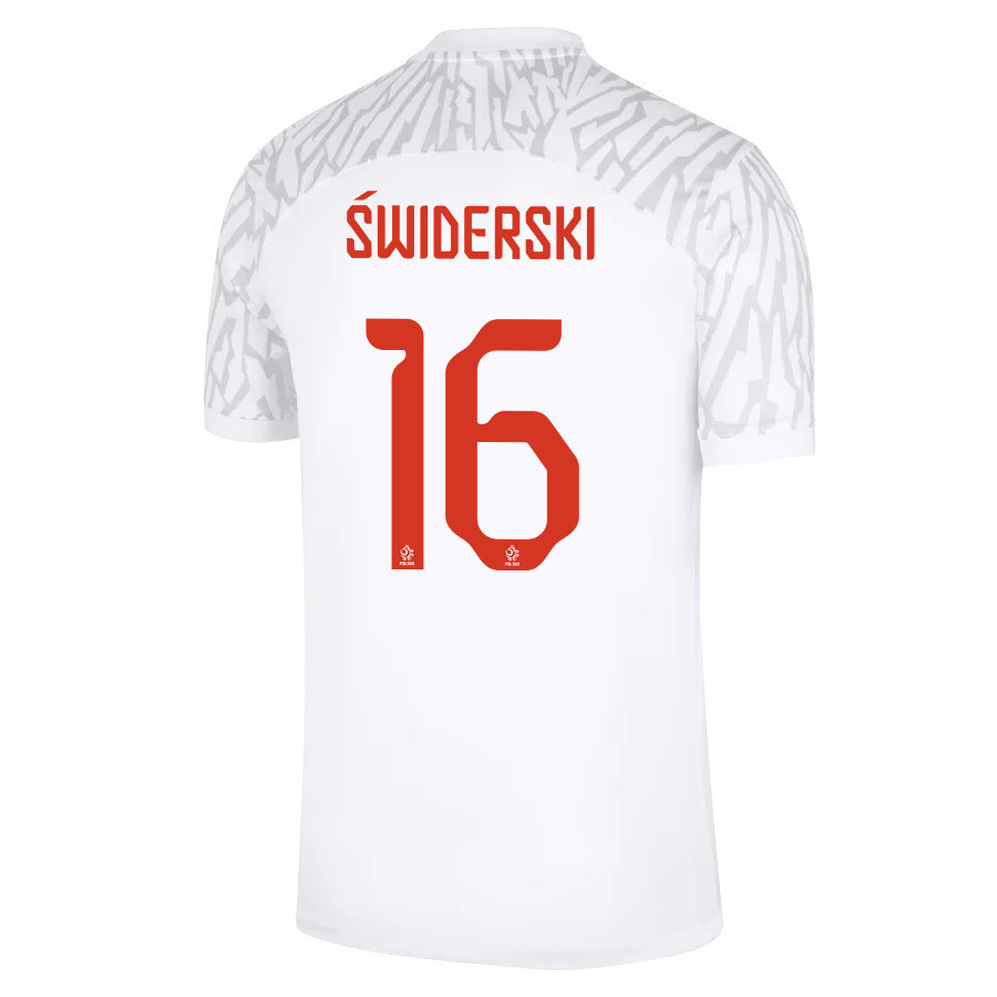 Karol Swiderski 16 Poland National Team Qatar World Cup 2022-23 Home Soccer Jersey,