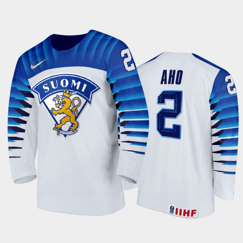 Karri Aho Finland White Home Jersey 2022 IIHF World Junior Championship