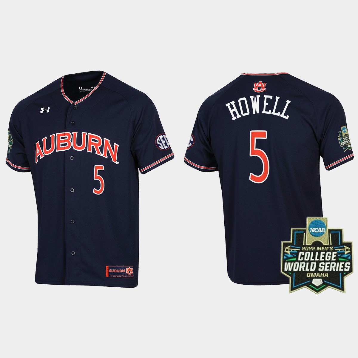 Kason Howell Auburn Tigers 2022 World Series Jersey - Navy