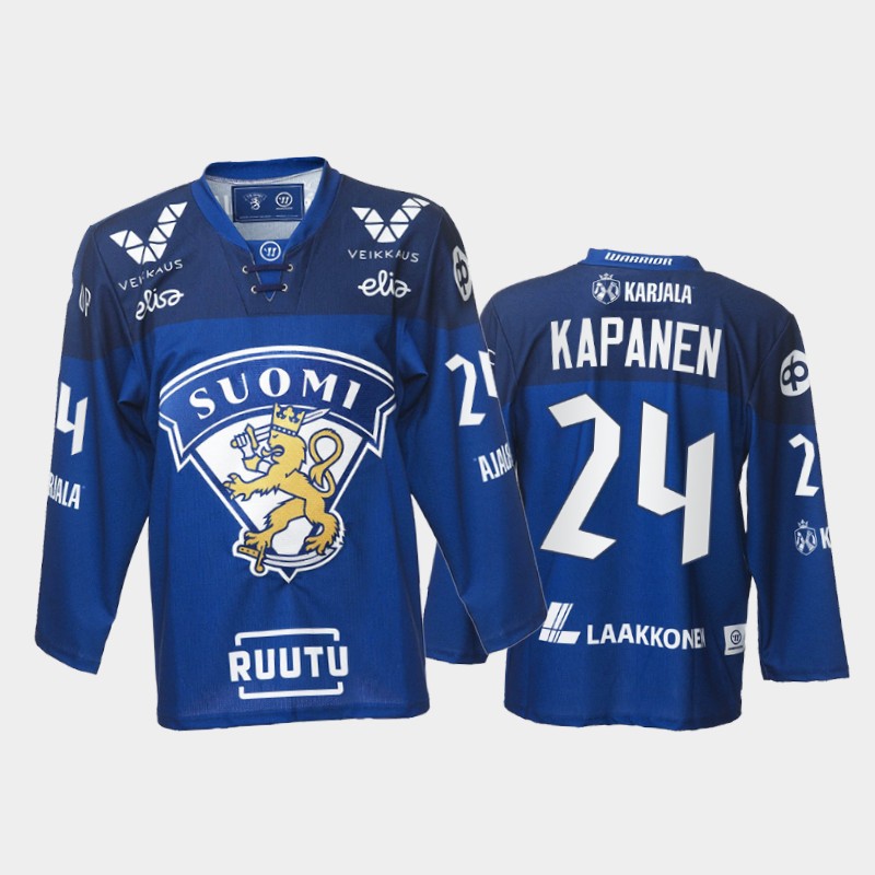 Kasperi Kapanen Finland Team Blue Jersey 2021-22 Away