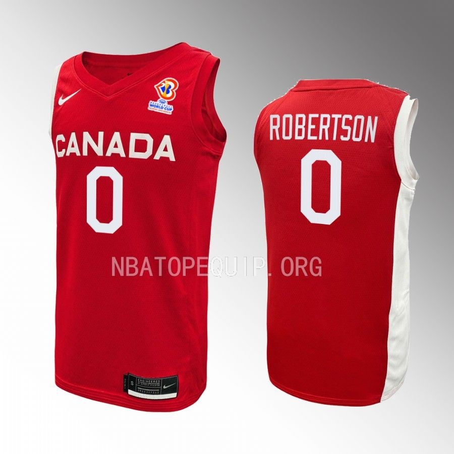 Kassius Robertson Canada FIBA World Cup 2023 Red Jersey #0