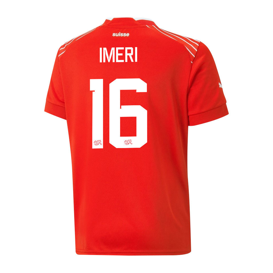 Kastriot Imeri 16 Switzerland National Team FIFA World Cup Qatar 2022 Patch – Home Men Soccer Jersey