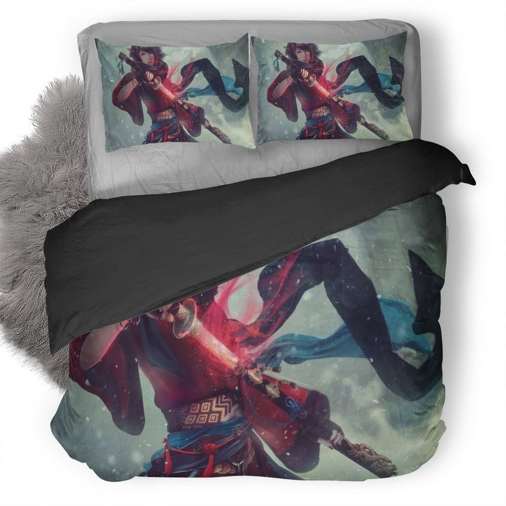 Katana Final Fantasy X 3D Customized Duvet Cover Bedding Set