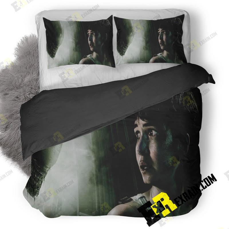 Katherine Waterston Facing Xenomorph Alien Lu 3D Customized Duvet Cover Bedding Set