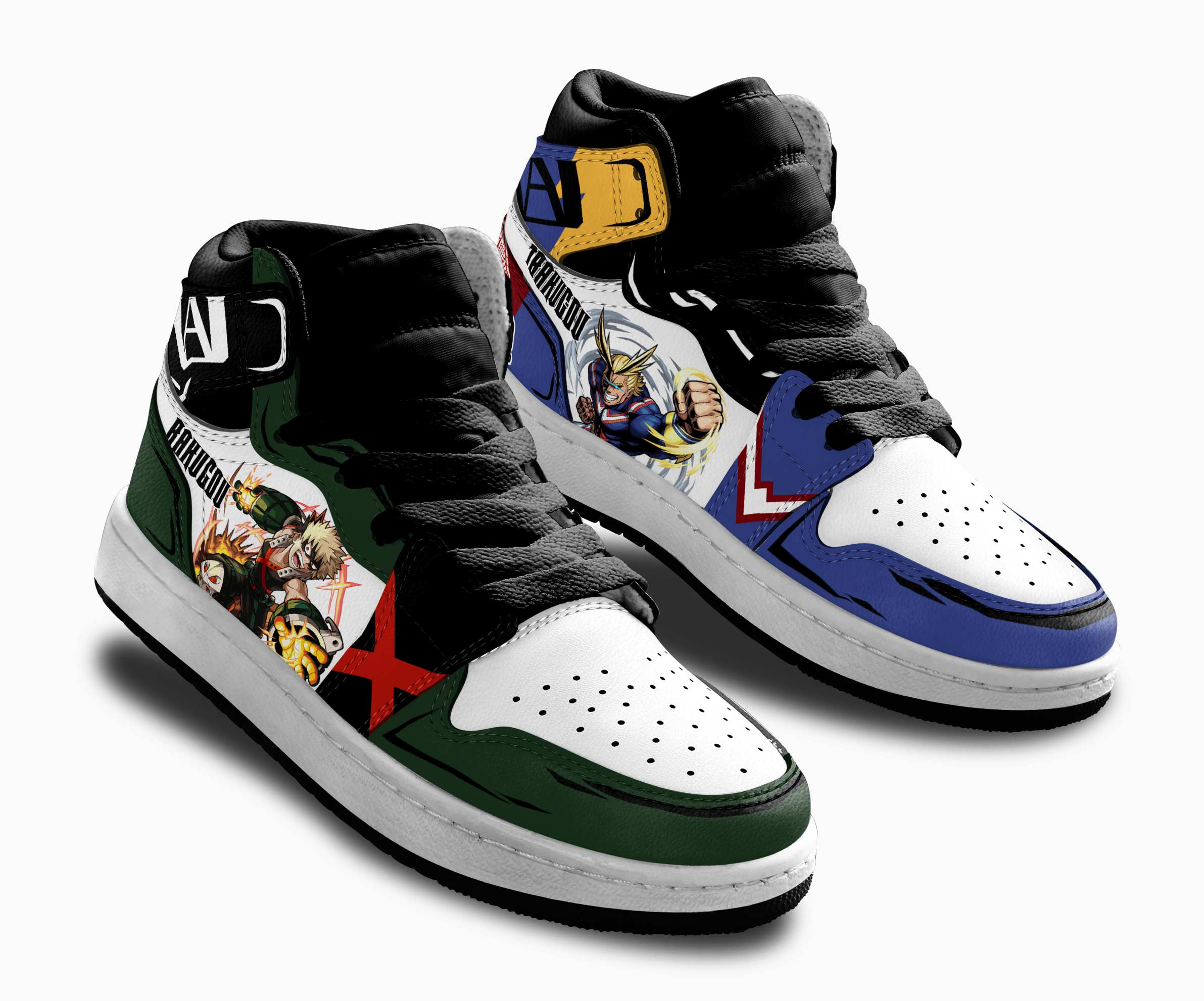 Katsuki and All Might Kids Sneakers Custom Anime My Hero Academia Shoes For Kids