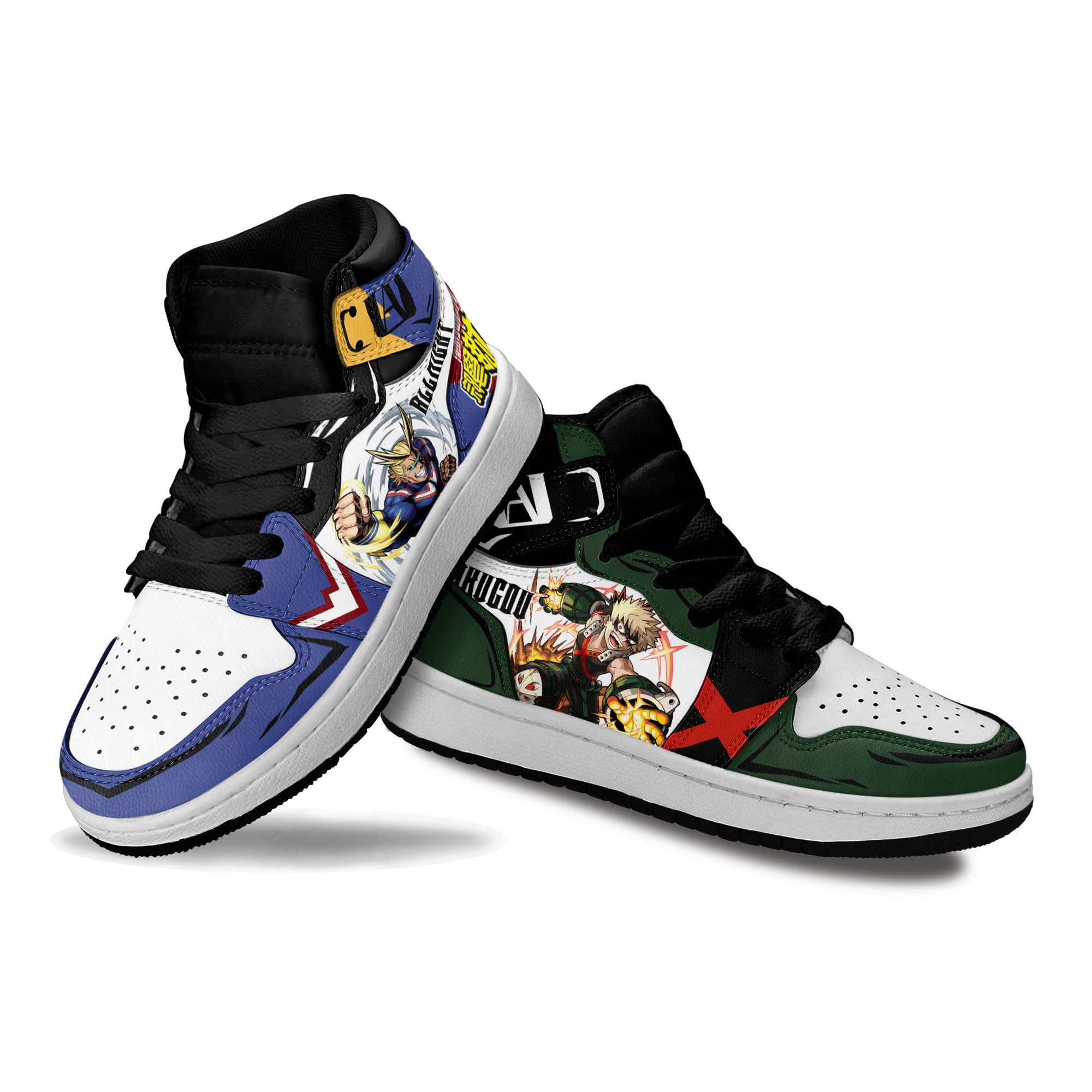 Katsuki and All Might Kids Sneakers Custom Anime My Hero Academia Shoes For Kids