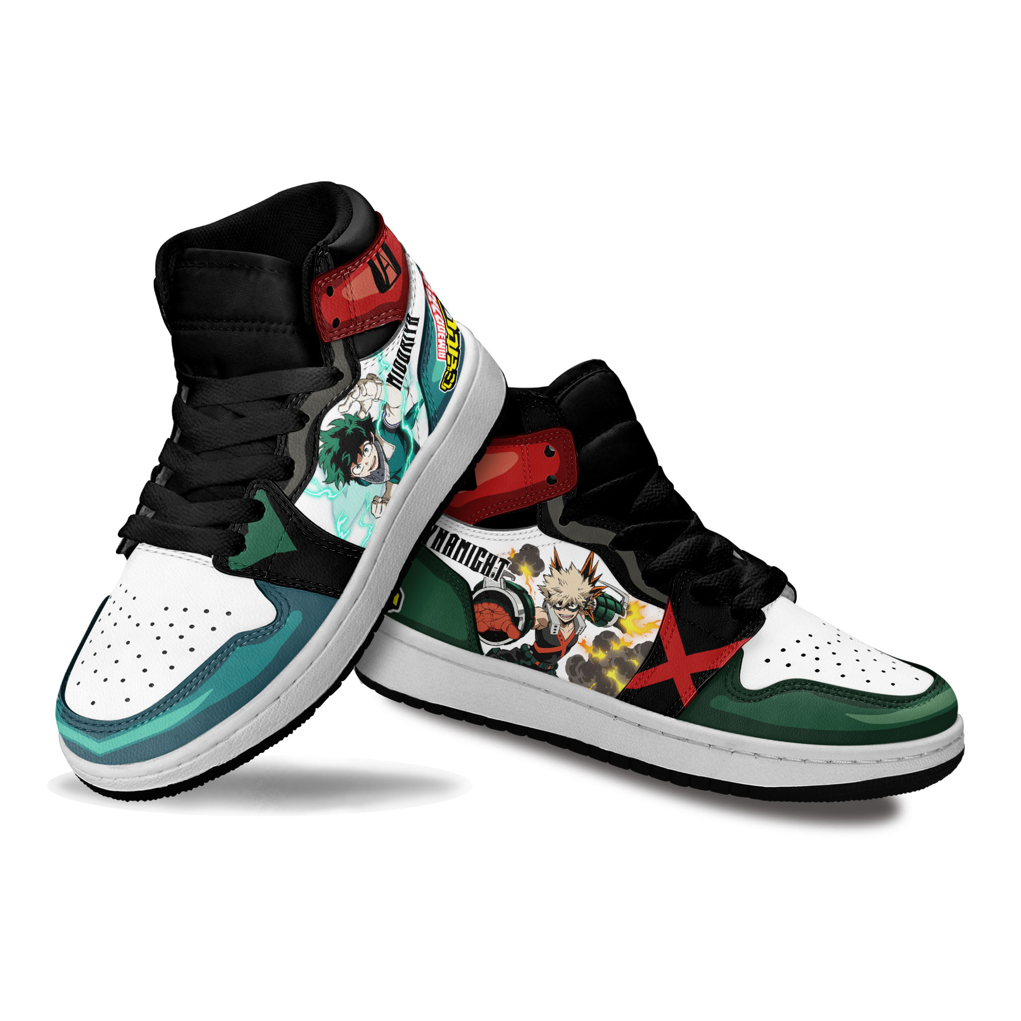 Katsuki Bakugo and Izuku Midoriya Kids Sneakers Custom My Hero Academia Anime Shoes For Kids