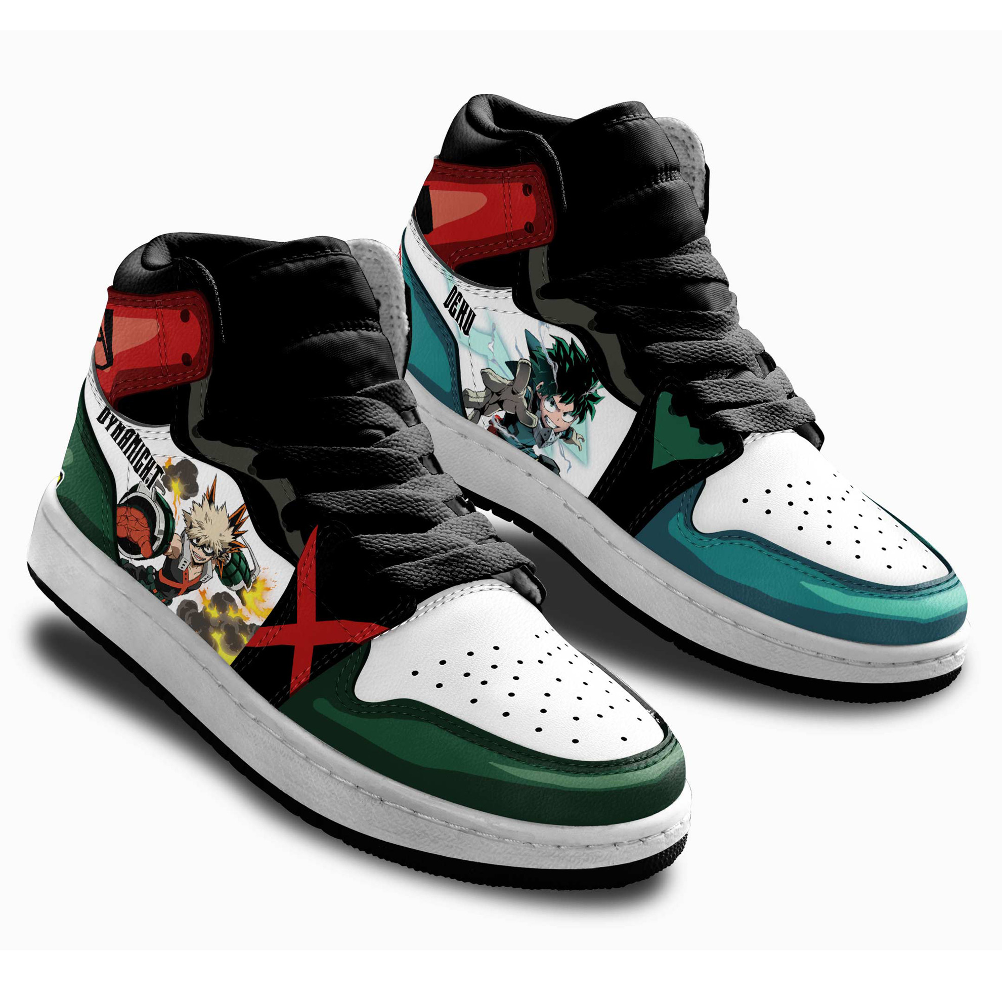 Katsuki Bakugo and Izuku Midoriya Kids Sneakers Custom My Hero Academia Anime Shoes For Kids