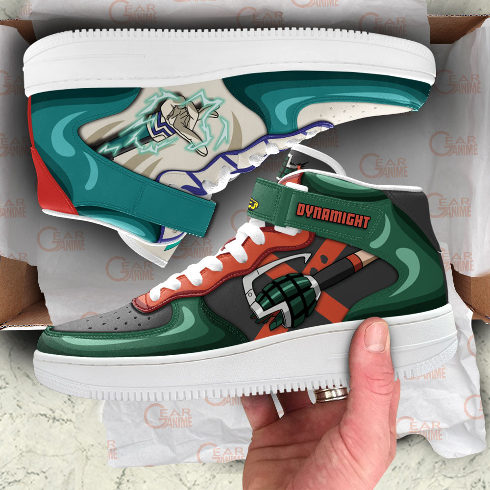 Katsuki Bakugo and Izuku Midoriya Sneakers Air Mid My Hero Academia Anime Shoes
