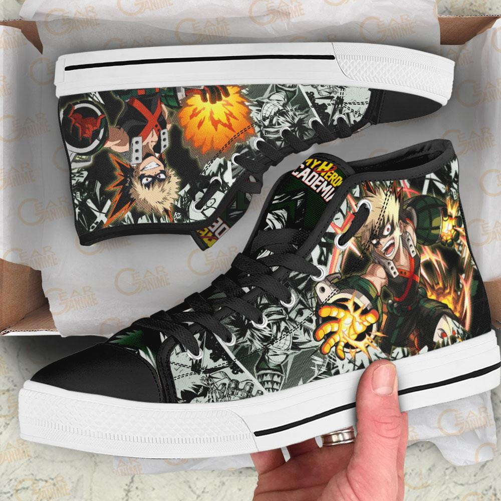 Katsuki Bakugo High Top Shoes Custom Anime My Hero Academia Sneakers