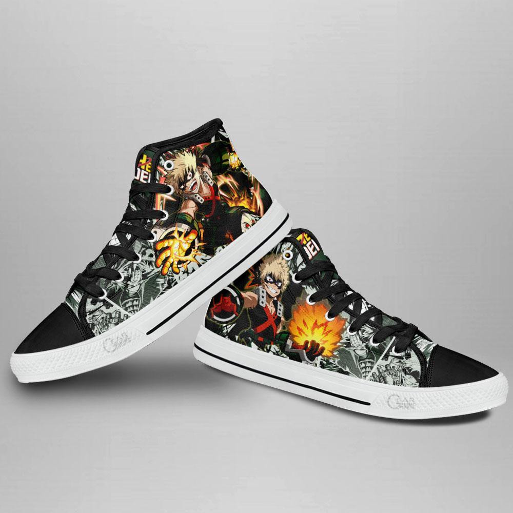 Katsuki Bakugo High Top Shoes Custom Anime My Hero Academia Sneakers