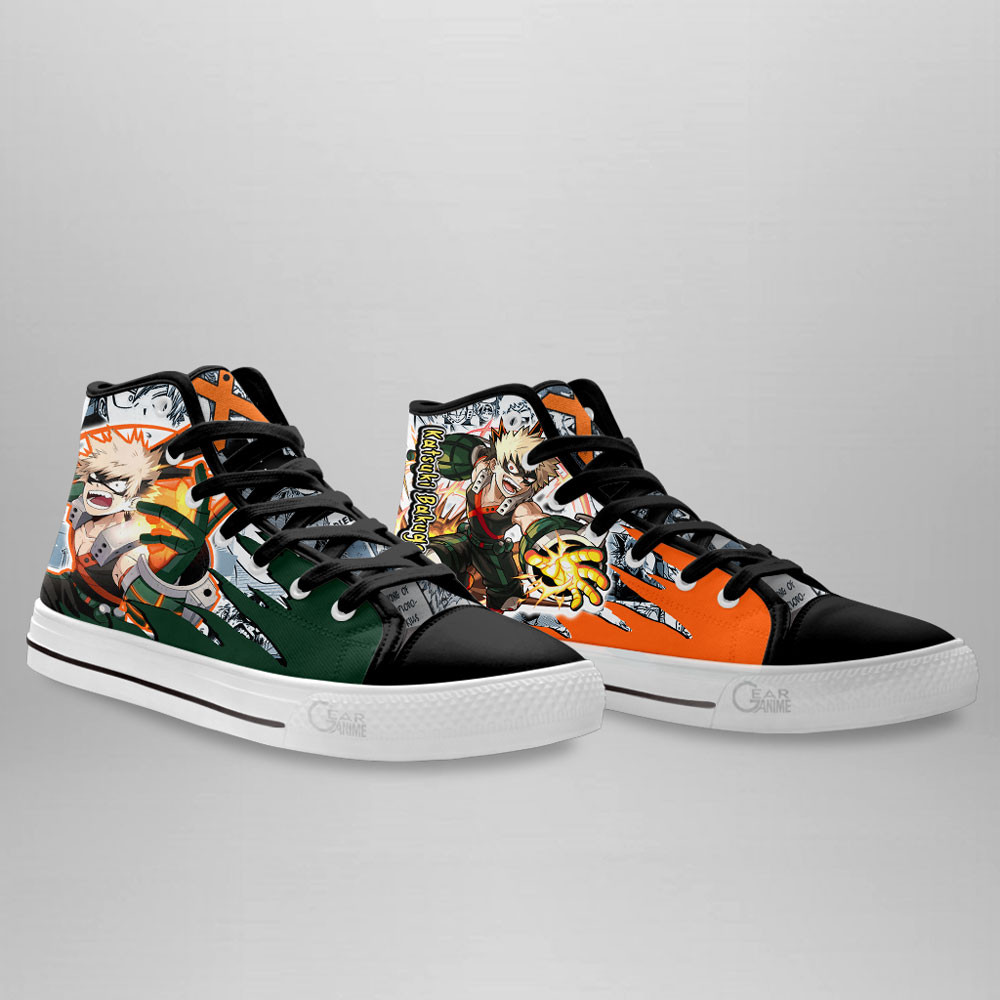 Katsuki Bakugo High Top Shoes Custom My Hero Academia Anime Sneakers