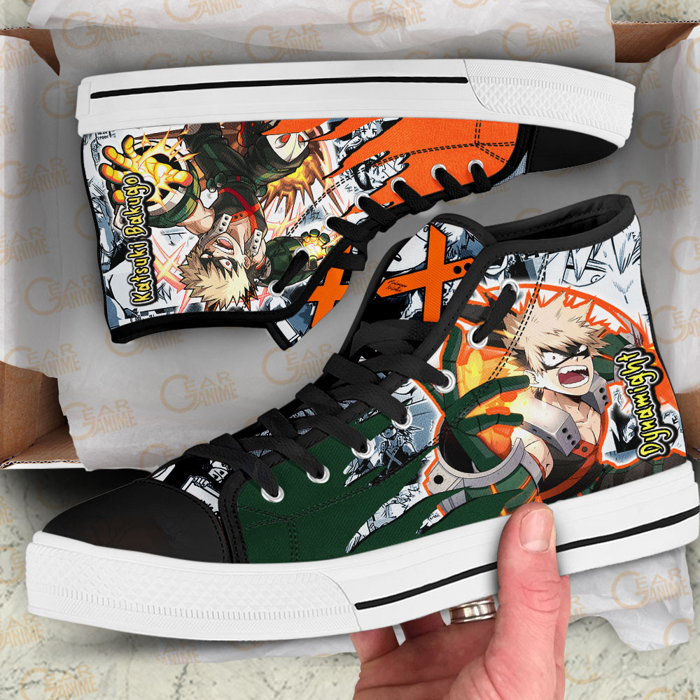 Katsuki Bakugo High Top Shoes Custom My Hero Academia Anime Sneakers