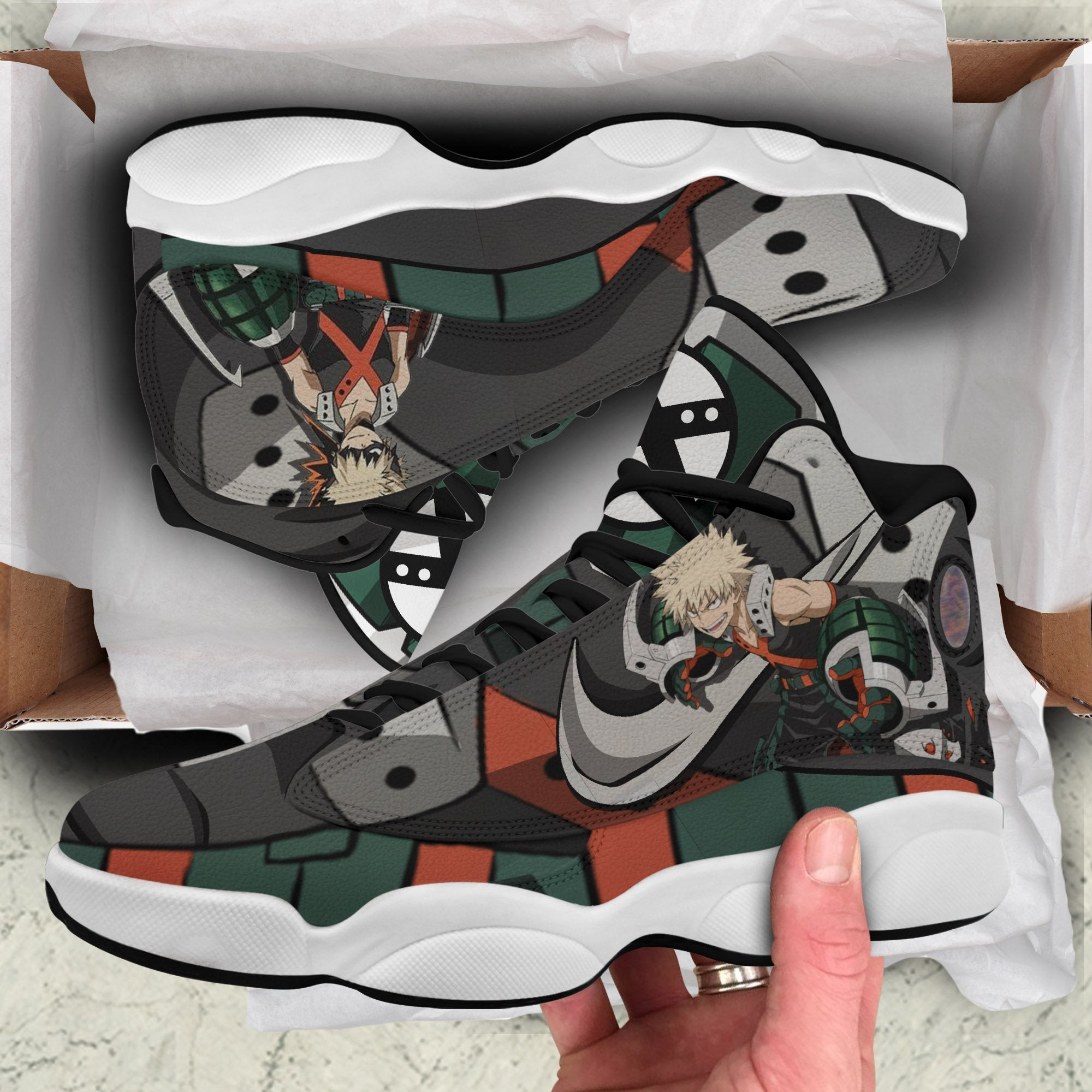 Katsuki Bakugo JD13 Sneakers Custom Anime My Hero Academia Shoes