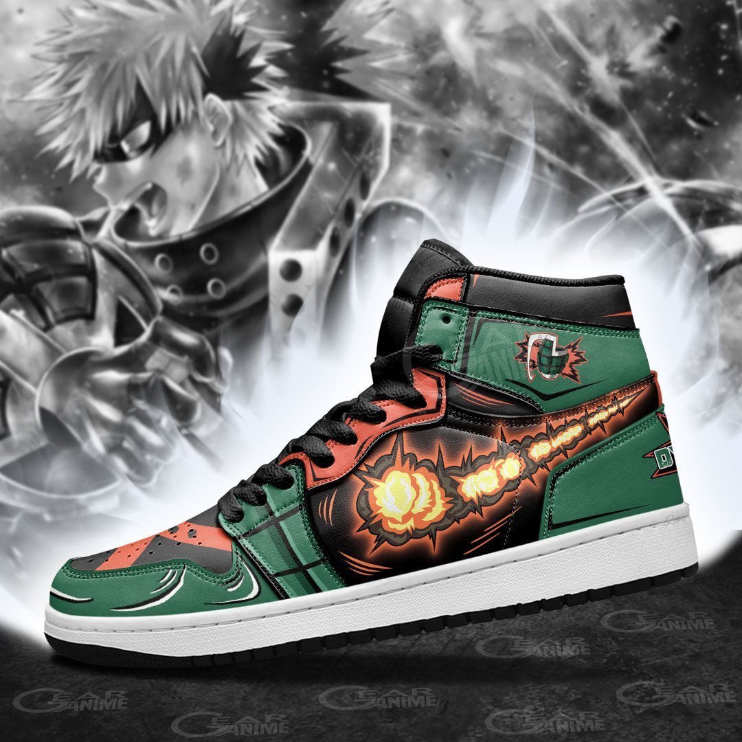 Katsuki Bakugo JD1s Sneakers Dynamight My Hero Academia Anime Shoes, Air Jordan Hightop
