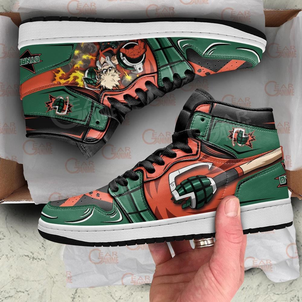 Katsuki Bakugo JD1s Sneakers My Hero Academia Anime Shoes, Air Jordan Hightop