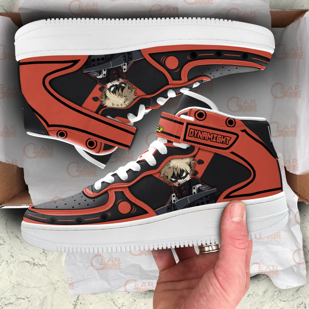 Katsuki Bakugo Musketeers Sneakers Air Mid Custom My Hero Academia Anime Shoes