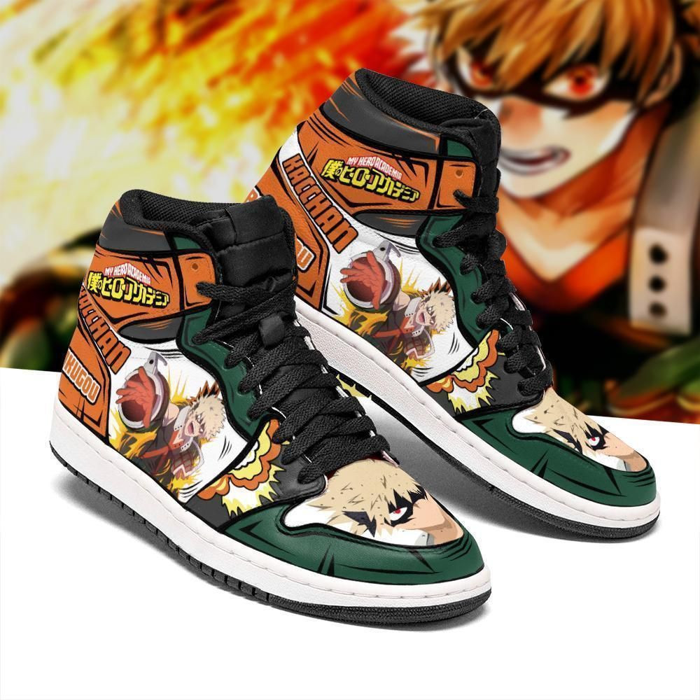 Katsuki Bakugo My Hero Academia anime 1 High Top Air Jordan Sneaker, Air Jordan Hightop