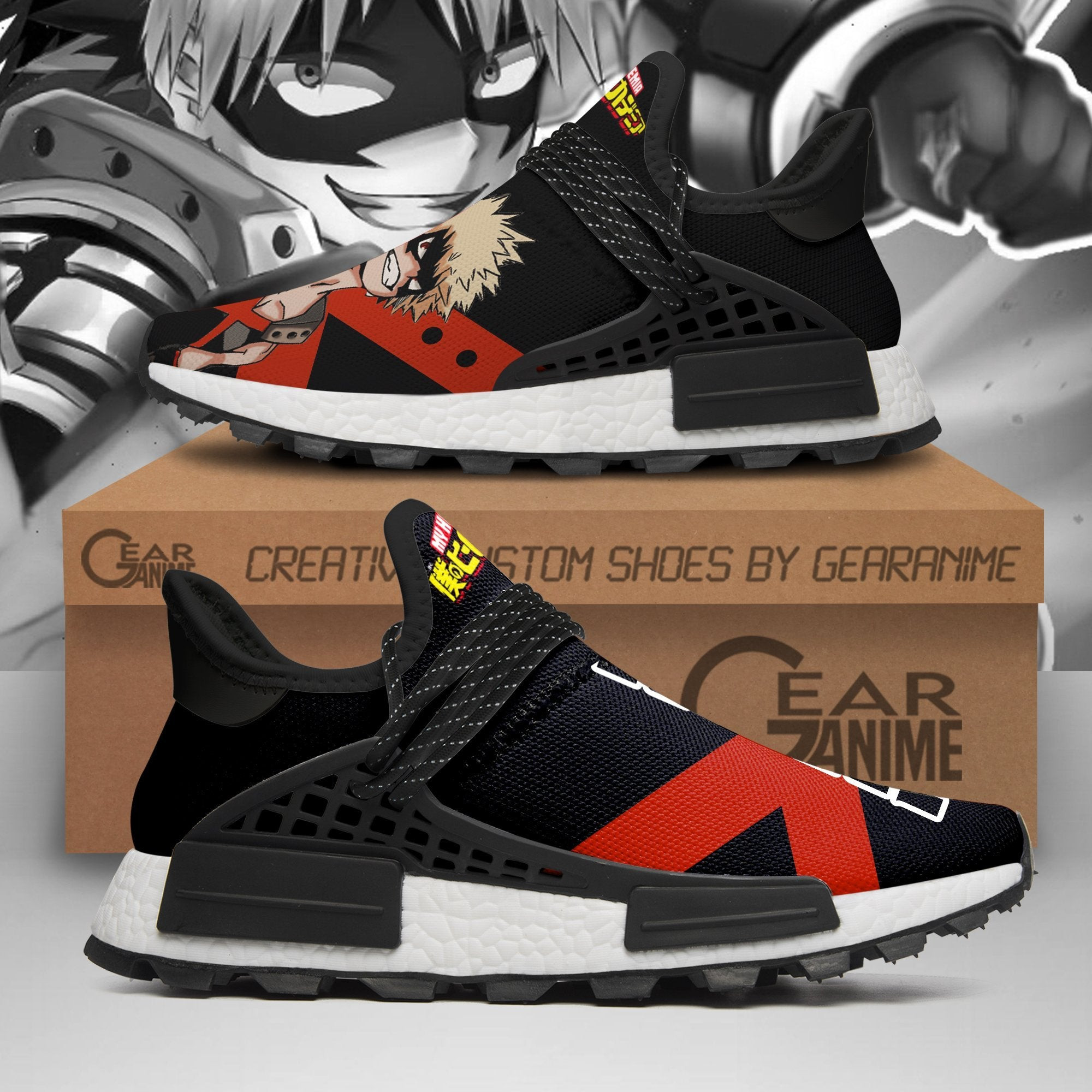 Katsuki Bakugo NMD Sneakers Anime My Hero Academia Shoes, NMD Shoes