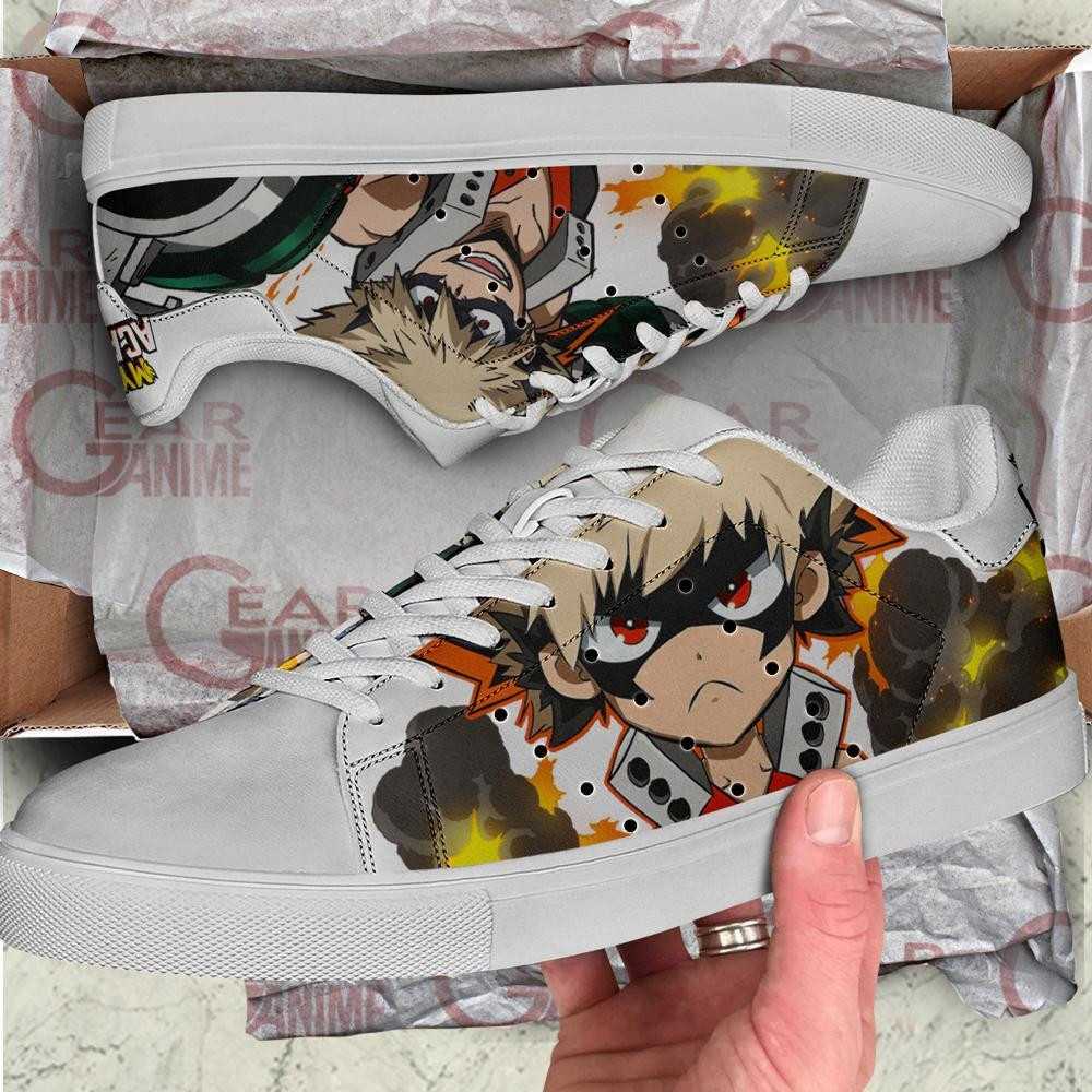 Katsuki Bakugo Skate Sneakers Custom Anime My Hero Academia Shoes