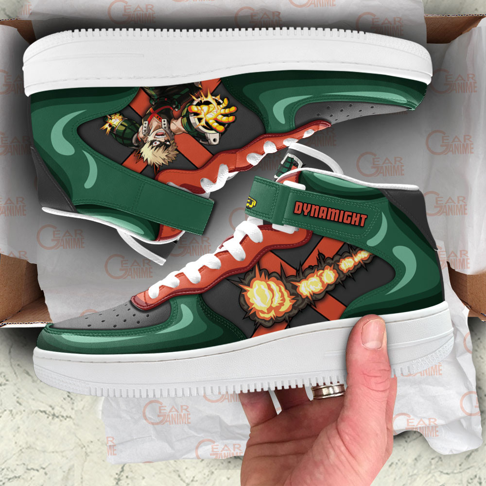 Katsuki Bakugo Sneakers Air Mid My Hero Academia Anime Shoes