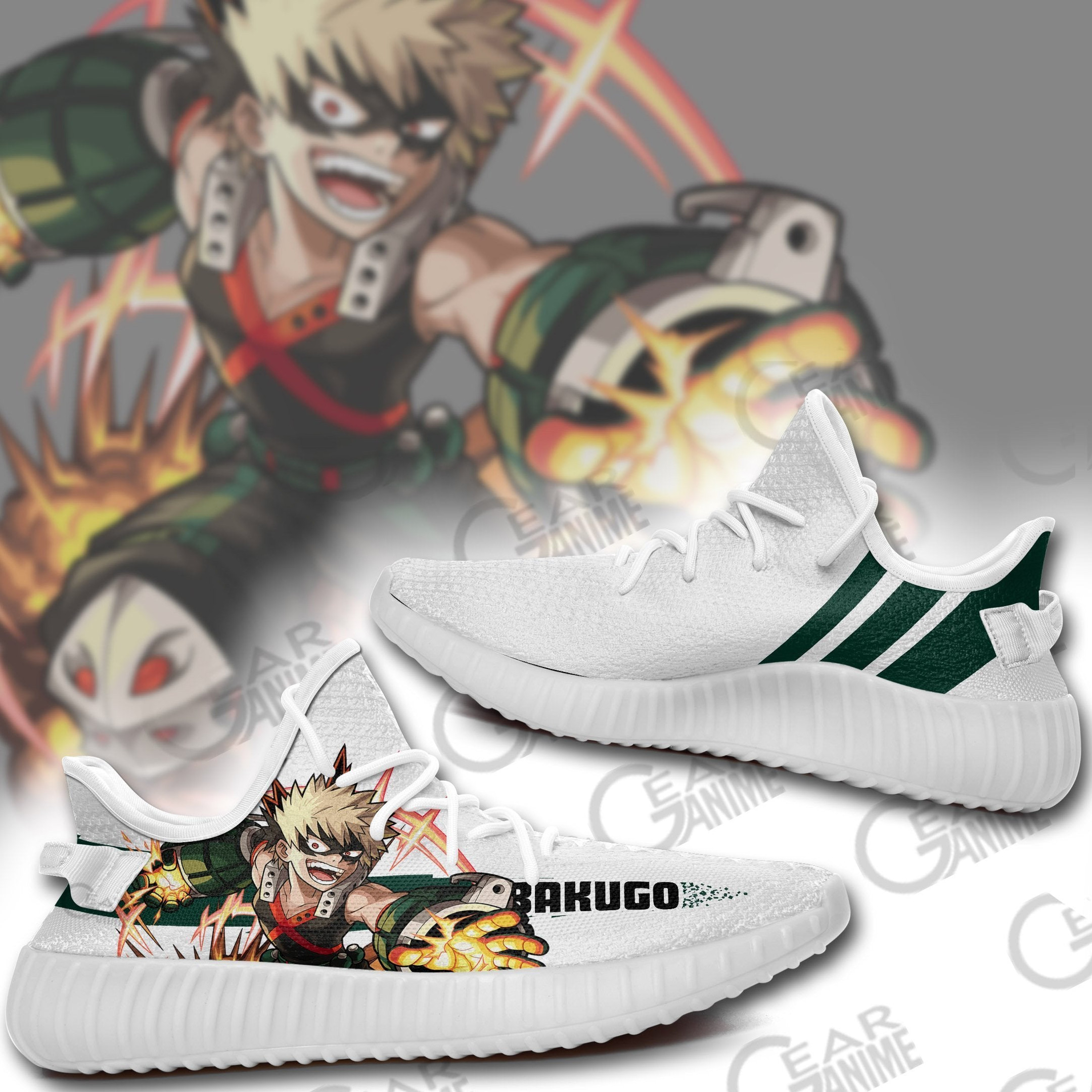 Katsuki Bakugo Sneakers Custom Anime My Hero Academia Shoes TT10