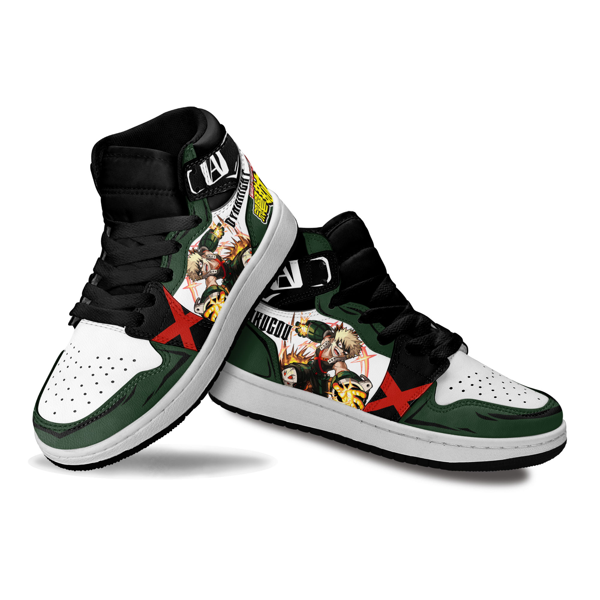 Katsuki Bakugou Kids Sneakers Custom Anime My Hero Academia Shoes For Kids