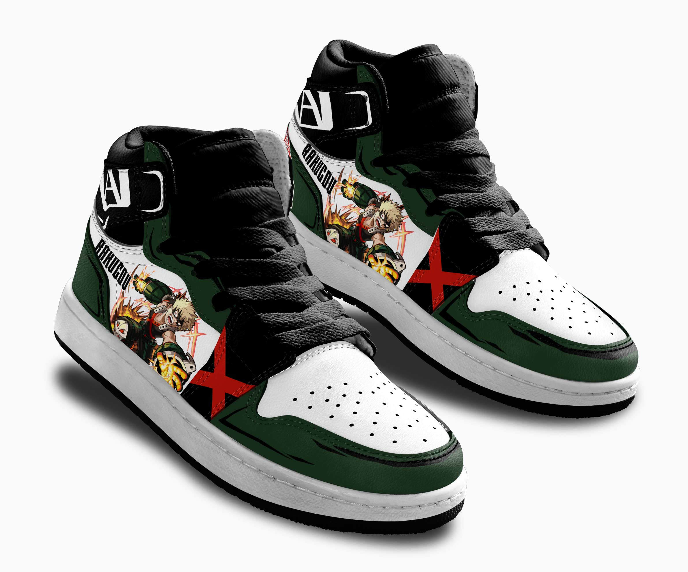 Katsuki Bakugou Kids Sneakers Custom Anime My Hero Academia Shoes For Kids